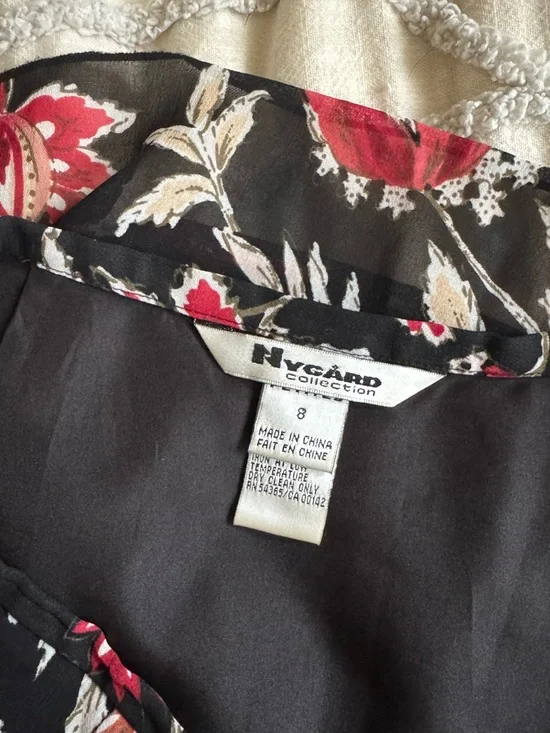 Nygard Black Floral vintage midi skirt - Picture 3 of 5
